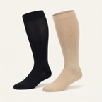 Voria SwiftStep compression socks in black and beige