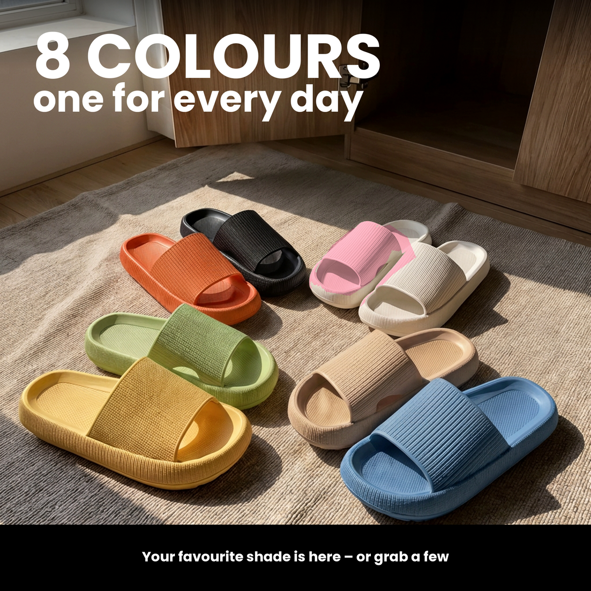 [en] CloudStep Slipper — all 8 colour options