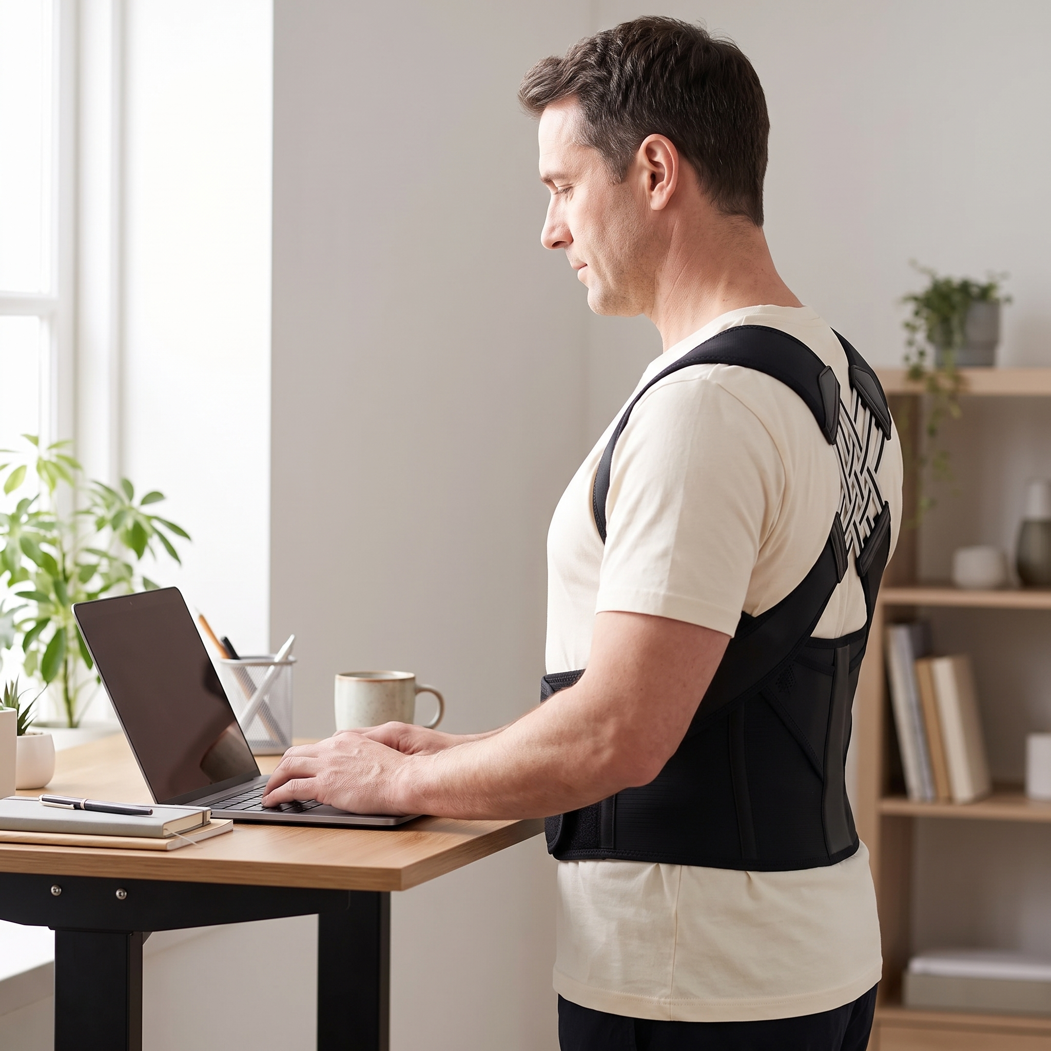 Voria SpineArmor worn at a standing desk